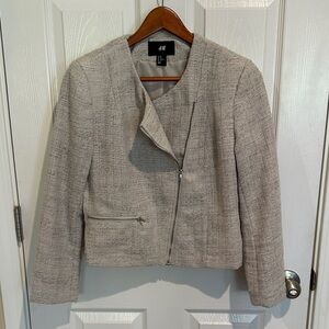 H&M Women's Textured Cream Blazer